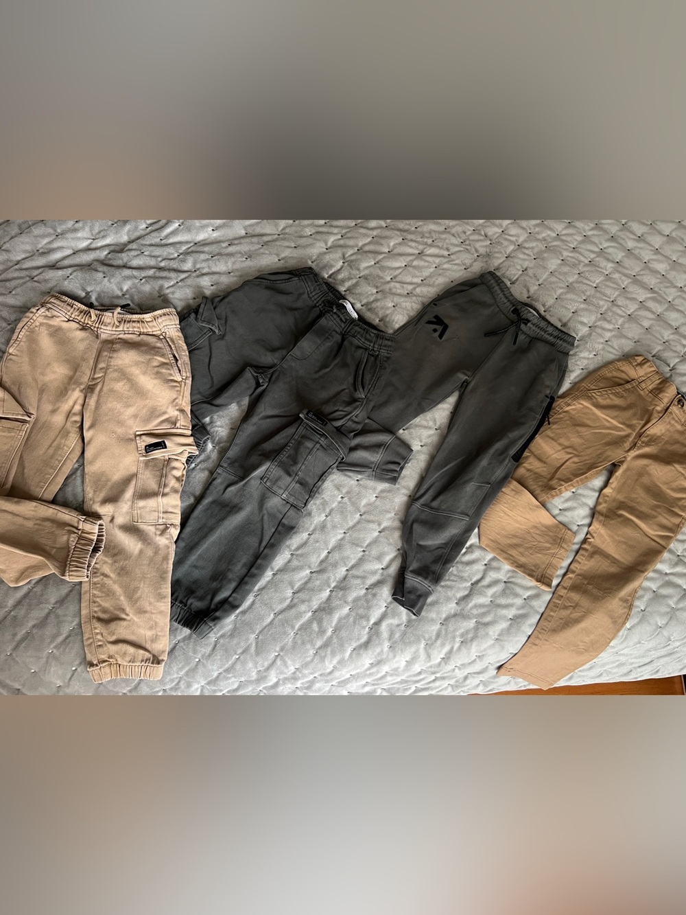 Boys Zara Tommy Hilfiger Pants Lot 4 Pack Joggers Cargo Khaki Gray Size 6Y